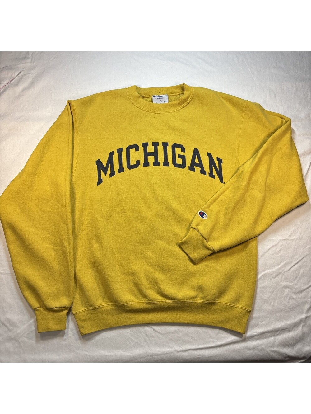 Champion Michigan Wolverines Sweatshirt Maze Yellow NCAA size Sm